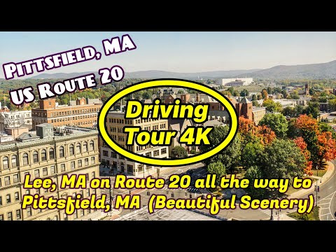 Pittsfield MA | Driving from Lee MA on US Route 20 [4K]