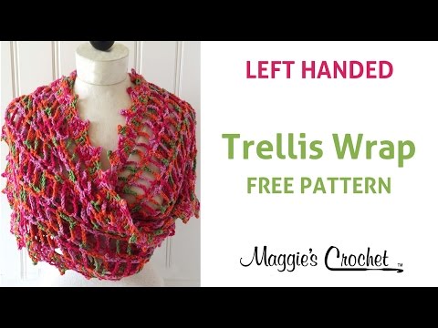 Trellis Wrap Free Crochet Pattern - Left Handed