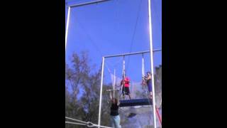 Kim's turn on the trapeze