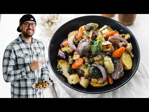 Oven Roasted Root Vegetables Recipe with Herb Butter