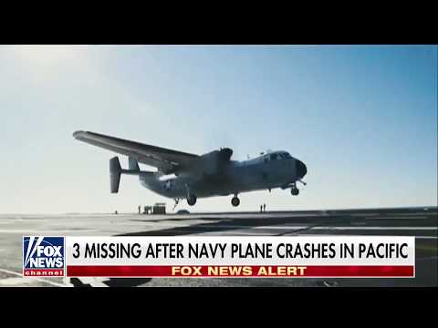 USA Navy C2-A Greyhound transport plane crashed 8 rescued 3 missing Breaking News November 2017 Video