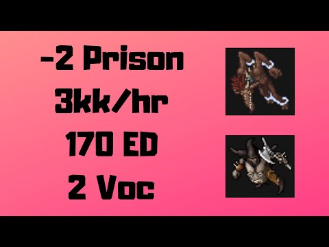 170 ED - 3kk/hr - (Spot: Prison -2) - Duo EK,ED - Tibia