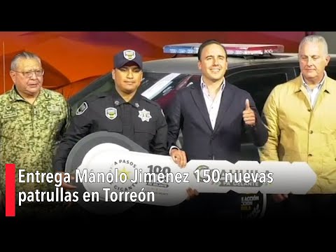 Entrega Manolo Jiménez 150 nuevas patrullas en Torreón