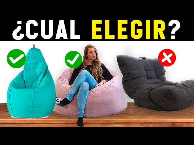 Vídeo relacionado con Ecopuf | Puff Sillón Saco de tejido de poliéster Oeko-Tex 100 | Pitufo para sentarse ergonómico Respaldo Alto | Sillón Relax Puff con Asa | Puff Saco con Relleno de Bolas de Poliestireno