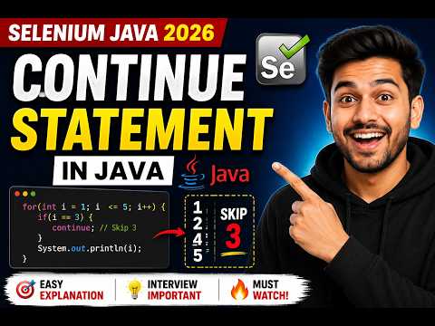 197 Continue Statement In Java Selenium Java 2026