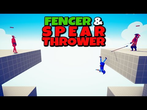 Fencer and Spear Thrower vs Every Faction - Totally Accurate Battle Simulator TABS