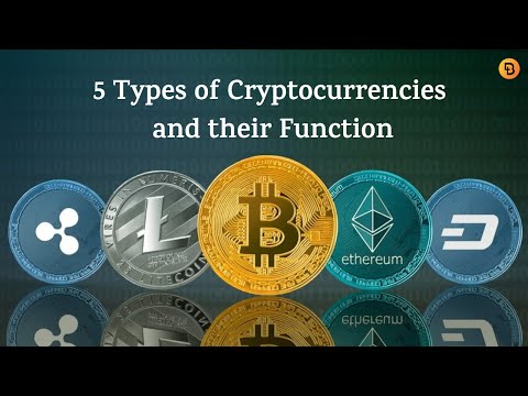 5 Types of Cryptocurrencies and their Function