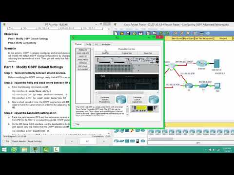 [CCNAv6 S3] 10.1.3.4 Packet Tracer - Configuring OSPF Advanced Features.