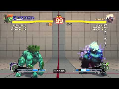 satsui-atsushi [Blanka] Vs snowfox435 [Oni] SSF4 AE Japanese Online Ranked Matches - PSN