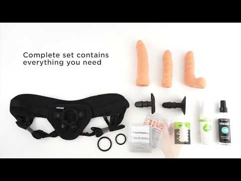 Vibratör Dual Density 3 Titreşimli Kumandalı Belden Bağlamalı Penis Seti