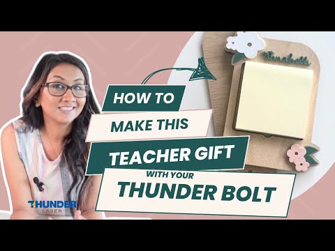 Laser cut sticky note holder tutorial for teacher appreciation gifts