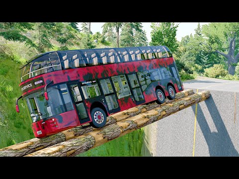 Mobil vs Log Bridge #8 - BeamNG Drive