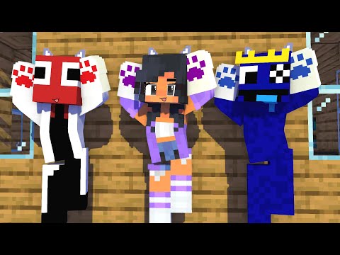 YAY! ARIGATO SUPER IDOL CUTE APHMAU AND RAINBOW FRIENDS RED & BLUE - MINECRAFT ANIMATION #shorts