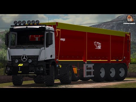 Mercedes Benz Arocs & Krampe SB 3060 Trailer | Euro Truck Simulator 2 (ETS2 1.30 Mod)