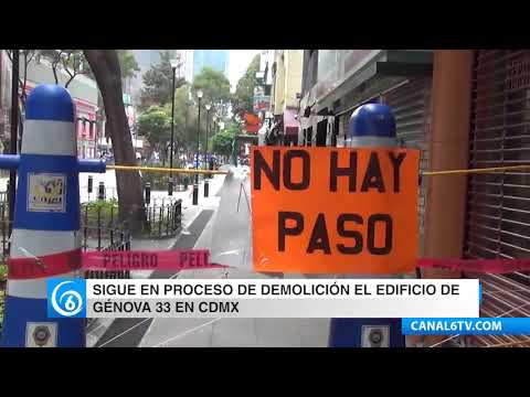 Continua en proceso de demolición edificio en Génova 33 en la Zona Rosa