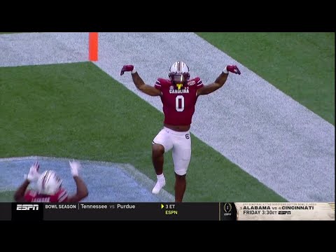 2021 Dukes Mayo Bowl USC vs UNC - Jaheim Bell 69 Yd Touchdown Reception