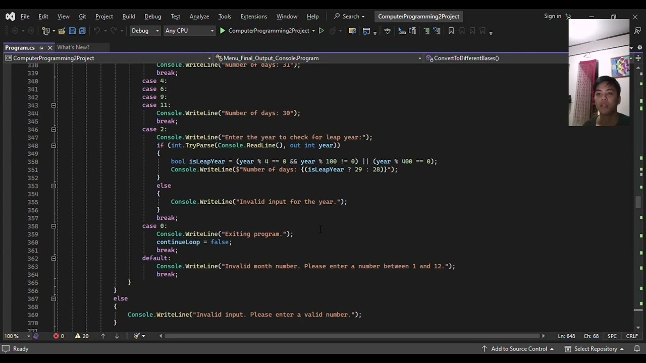 COMPUTER PROGRAMMING 2 | FINAL PROJECT | FINAL EXAM | JHON CARLO L. PEREGRINO