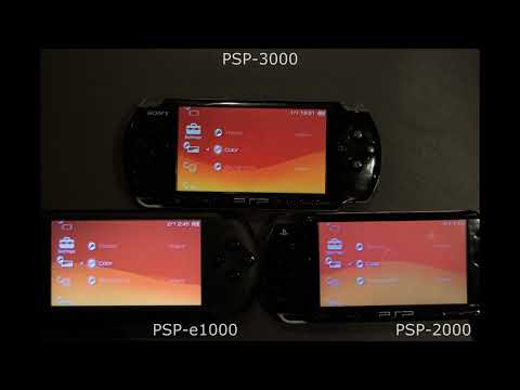 PSP-2000 vs PSP-3000 vs PSP Street (e1000) screen comparison.