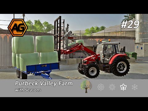 SELLING SILAGE BALES - Farming Simulator 19 - Purbeck Valley Farm - Seasons - Timelapse Episode 29