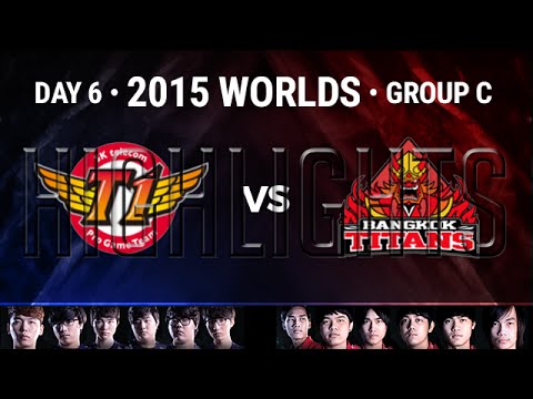 SKT T1 vs BANGKOK TITANS Highlights | 2015 LoL World Championship S5 Group C D6G6 | SKT vs BKT
