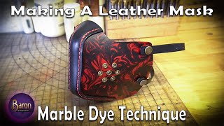 Making a Leather Mask using the Shaving Cream Dyeing Technique