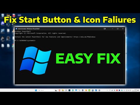 How To Fix Start Button and Other Icon Failures (Cortana, Microsoft Edge, Store)
