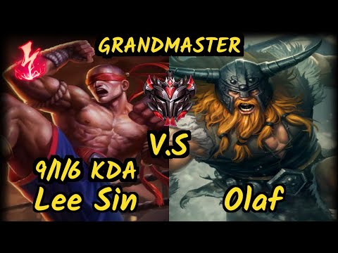 Ry0ma (LEE SIN) vs OLAF - 9/1/6 KDA JUNGLE GAMEPLAY - OC Ranked GRANDMASTER