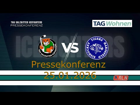 Press conference TAG Salzgitter Icefighters vs. TuS Harsefeld Tigers from January 25, 2026