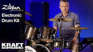Video thumbnail for Zildjian ALCHEM-E Gold EX Electronic Drum Set -Overview by Kraft Music