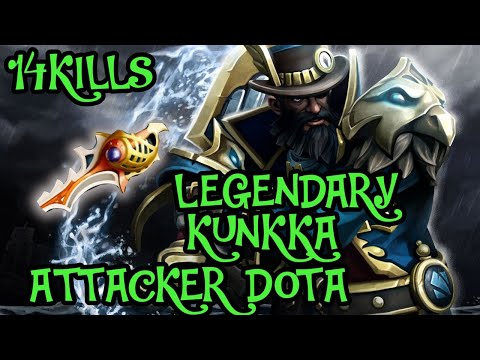 ATTACKER DOTA LEGENDARY KUNKKA WITH DIVINE RAPIER 14KILLS  Destroying Sea Pro Players INSANE GAME