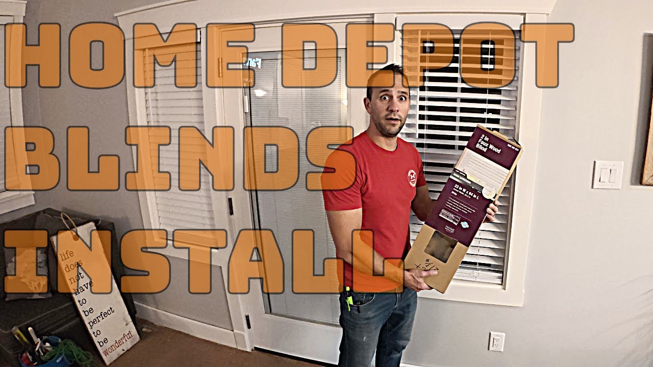 Home Depot - White Cordless Faux Wood Blinds Installation
