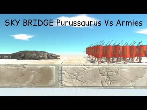 SKY BRIDGE Purussaurus Vs Armies ARBS |Animal Revolt Battle Simulator
