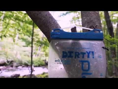 Gravity Water Filter: Sawyer mini and platypus carbon filter demo