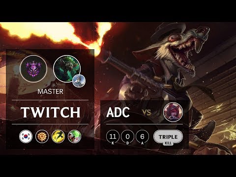 Twitch ADC vs Xayah - KR Master Patch 9.10