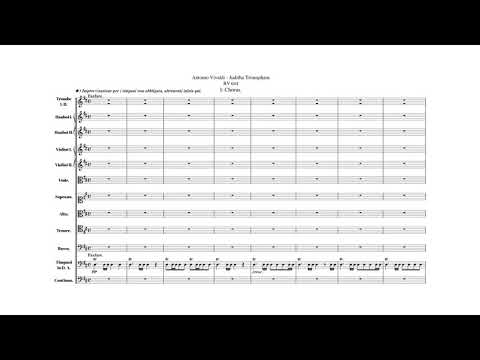 Vivaldi - Arma, cædes, vindictæ, furores, angustiæ, timores! Mvt.I. {From RV 644.} w/ score.