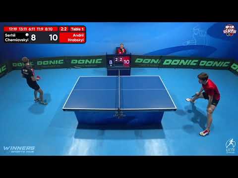 02:30 Serhii Cherniavskyi 2-3 Andrii Hrabskyi West 7 WIN CUP 16.12.2022 | TABLE TENNIS WINCUP