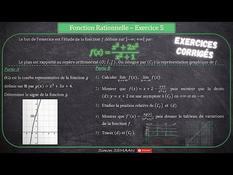 Etudier les variations d'une fonction RATIONNELLE #5 - Exercice Corrigé