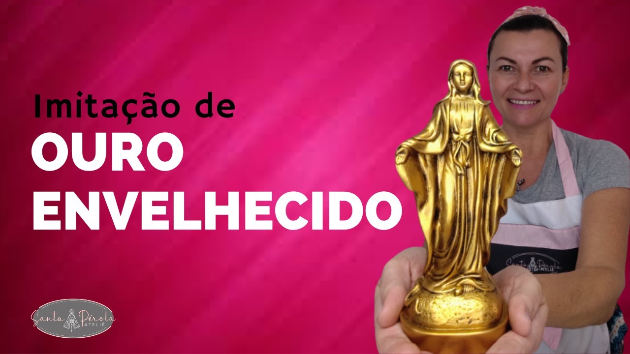PINTURA EM GESSO: IMITAÇÃO DE OURO ENVELHECIDO: TÉCNICA FÁCIL E RÁPIDA