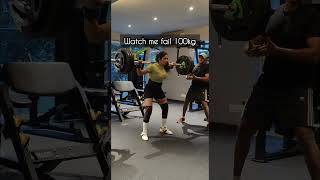 Download lagu My first attempt at a 100kg squat didn’t go as planned. #fitness mp3