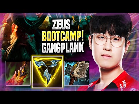 ZEUS IS A MONSTER WITH GANGPLANK IN KOREA BOOTCAMP! - T1 Zeus Plays Gangplank TOP vs Aatrox!