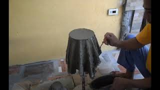 DIY How to make flower pot from sack of flour and cement  Vlog # 21