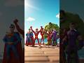 Part 2 Red Horse Spiderman Races Across Rainbow Spider Bridge To Rescue Animals From Sharks