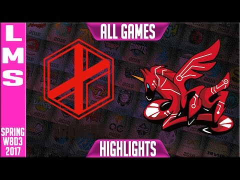 AHQ vs eXtreme Gamers Highlights All Games - LMS W8D3 Spring 2017 AHQ vs XG All games