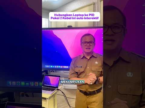 untuk tampilkan konten laptop di PID cukup kabel HDMI agar interaktif tambahkan kabel Touch