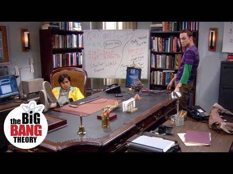 Raj's Huge Desk | The Big Bang Theory