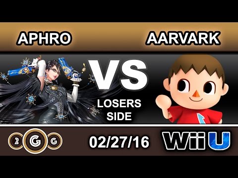 2GGT: EE Saga - Aphro (Bayonetta) Vs. SA | Aarvark (Villager) Losers Side - Smash Wii U
