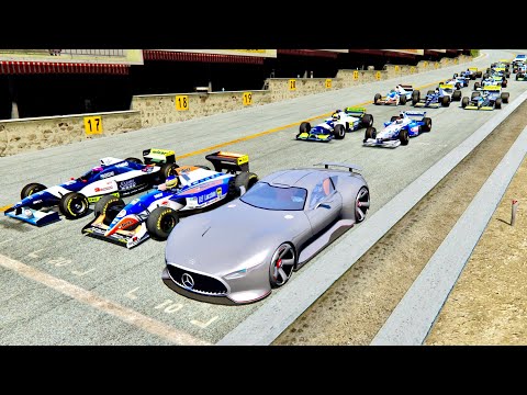 Mercedes-Benz AMG Vision GT vs Minardi F1 Cars - Monaco