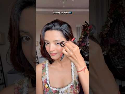 Easy Butterfly Eye Makeup 🦋🤯🫣 #butterfly #eyemakeup #eyemakeuptutorial #creative #ashortaday