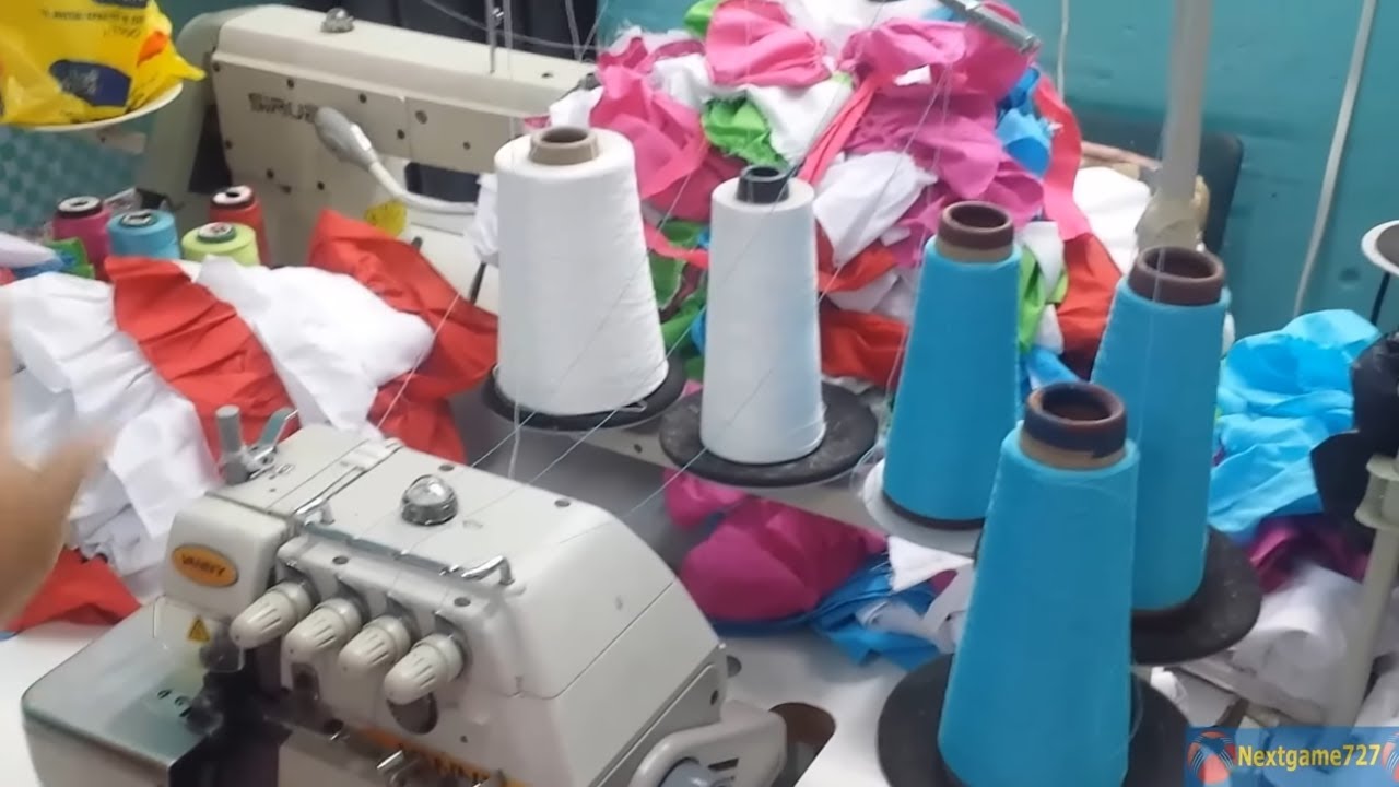 Como enhebrar maquina fileteadora industrial desde cero