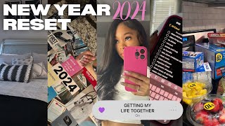 the ULTIMATE NEW YEAR RESET: 2024 | vision board, deep cleaning, decluttering, groceries